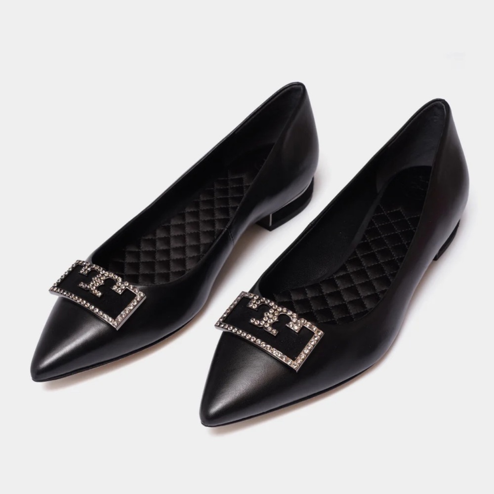Tory Burch Gigi 20MM Embellished Pointy Toe Flats